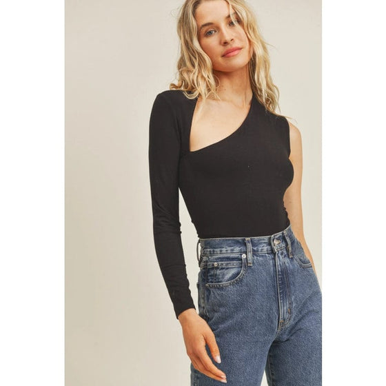Give Me Body One Shoulder Cut Out Bodysuit