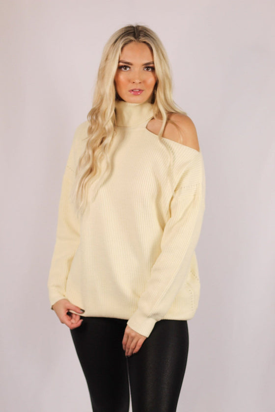 Show Your Shoulder Turtle Neck Sweater