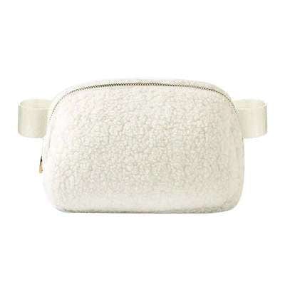 Cream Sherpa Belt Bag